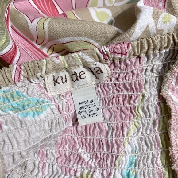 Ku De Ta Floral Sundress with Beaded Sequins size L - Picture 12 of 13